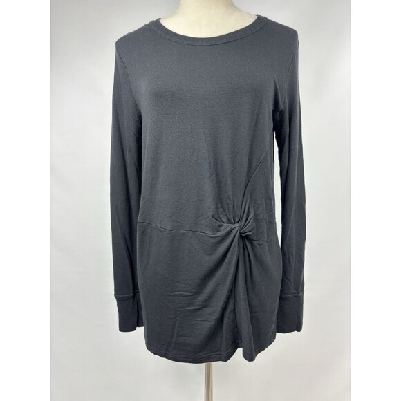 Athleta Nirvana Twist Clarity Sweatshirt Tunic Black Small Long Sleeve - Picture 10 of 10
